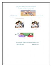 English Worksheet: Song lyric running dictation and competition
