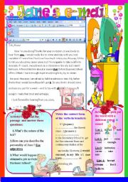 English Worksheet: Janes e-mail