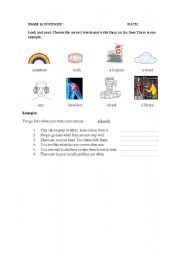 English worksheet: vocabulary worksheet