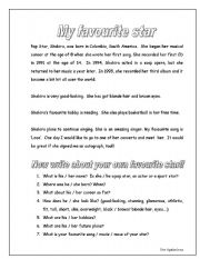 Writing: My favourite Star