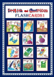 ENGLISH AND AMERICAN FLASHCARDS 1