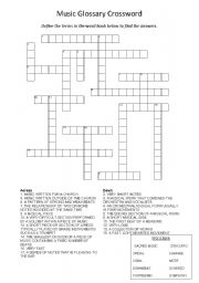 music assignments crossword