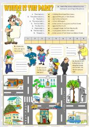 English Worksheet: Where is the park?