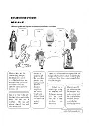 English Worksheet: Describing people