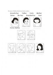 English Worksheet: Family members