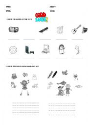 English Worksheet: toys test