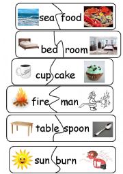 English Worksheet: Compound Words/Game - set 7