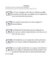 English Worksheet: Email situations