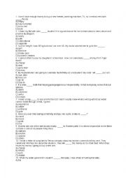 English Worksheet: vocabulary test