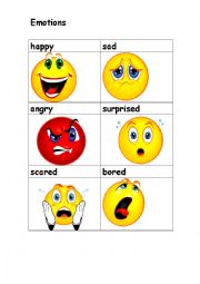 English Worksheet: Emotions