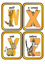 Alphabet Flashcards with Animals