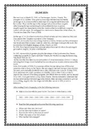 English Worksheet: Reading-Celine Dion