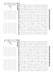 Comparitive and superlative Adjectives word search