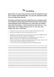 English Worksheet: The Frog Prince 5 skills Booklet LAST  PART (6) (with keys)