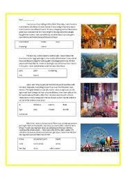 English Worksheet: Past Simple Worksheet New York Attractions+ Homework sheet