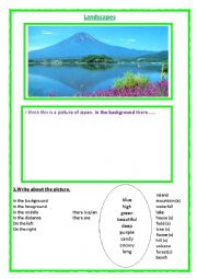 English Worksheet: Describing landscapes 