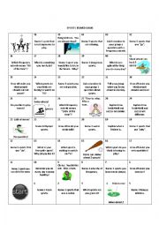 English Worksheet: Sports Board Game and Frequency Adverbs