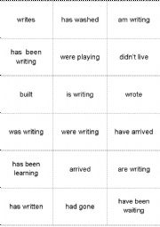 English Worksheet: English Grammar Cards