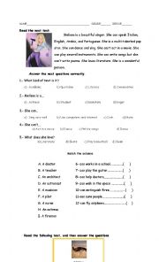 English Worksheet: TEST ,REVIEW,