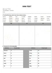 simple past verbs regular and irregular