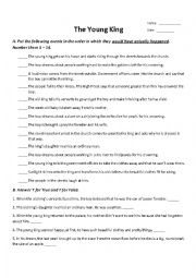 The Young King by Oscar Wilde (PENGUIN ACTIVE READER - LEVEL 3) WORKSHEET