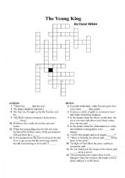 English Worksheet: The Young King by Oscar Wilde (PENGUIN ACTIVE READER - LEVEL 3) CROSSWORD PUZZLE