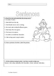 English Worksheet: Winter