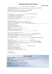 English Worksheet: Gotye - Somebody That I Used To Know Worksheet