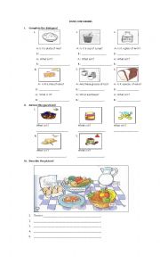 English Worksheet: Food containers