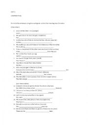 English Worksheet: RE-WRITE WORKSHEET ON COMPARATIVE - SUPERLATIVES