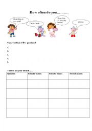 English Worksheet: How often do you