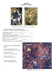 English Worksheet: describing a painting