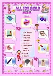 English Worksheet: All For Girls