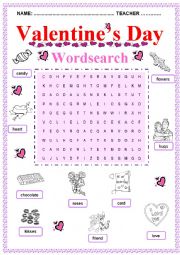 English Worksheet: Valentines Day