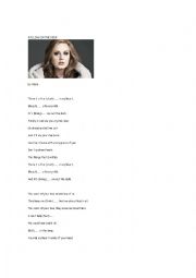 English Worksheet: Present Continuous with Adele :)