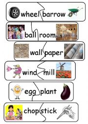 English Worksheet: Compound Words/Game - set 14