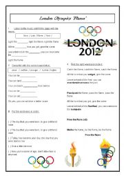 English Worksheet: Olympic Song - Flame London 2012