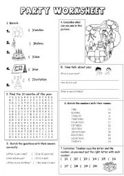 Party Worksheet