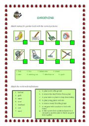 English Worksheet: gardening
