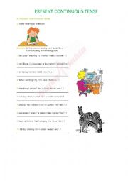 English Worksheet: present con.