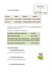 English Worksheet: Present Perfect Tense