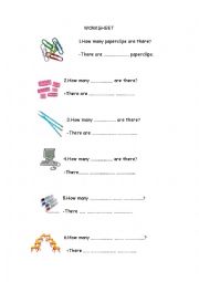 English Worksheet: how many?