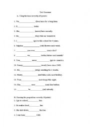 English Worksheet: Grammar