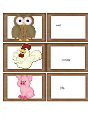 Farm Flash-cards  Three