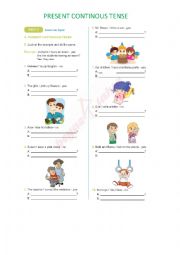 English Worksheet: present con.2