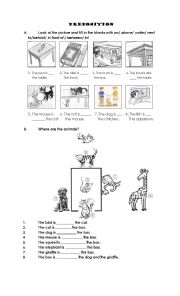 English Worksheet: Where are they?