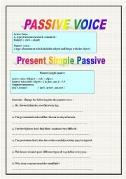 English Worksheet: passive voice 