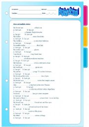 English Worksheet: Have got multiple choice.