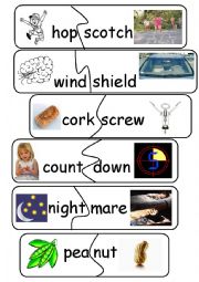 English Worksheet: Compound Words/Game - set 16