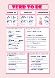 English Worksheet: Verb to be